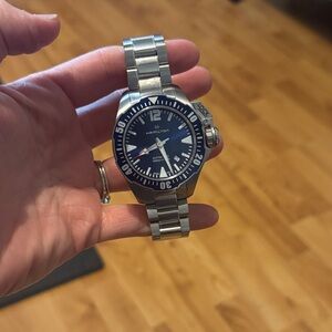 Hamilton Blue Dial Silver Bracelet Watch
